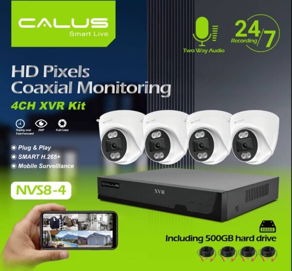 4 CHANNELS SECURITY CAMERA SYSTEM