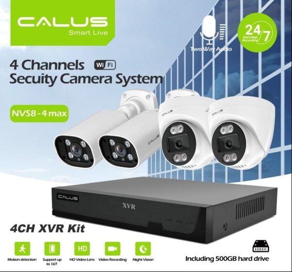 4 CHANNELS SECURITY CAMERA SYSTEM